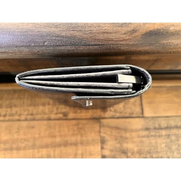 Authentic LOUIS VUITTON Gray Monogram Matt Vernis Long Sarah Wallet W/COA - Picture 9 of 14